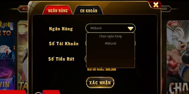 Nhận tiền thưởng thông qua ngân hàng, ví điện tử
